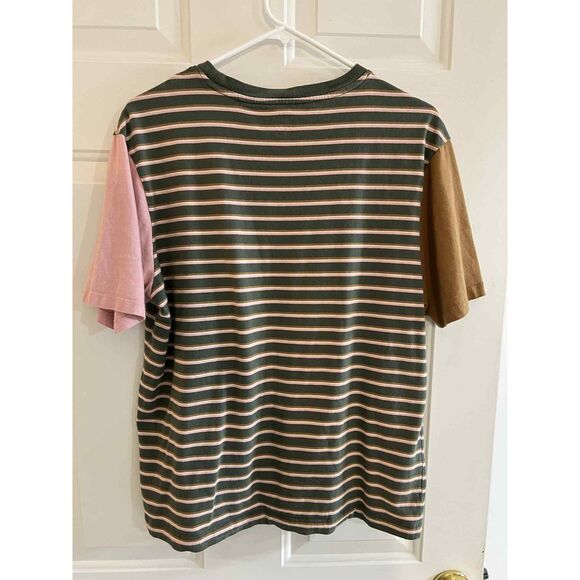 VANS mens retro striped color block t-shirt medium - Picture 2 of 5